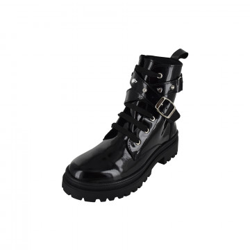 Bota militar con cinta para...
